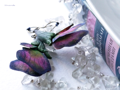 Волшебные серьги "Крылышки Луговых Фей" (необычные серьги в эльфийском стиле)