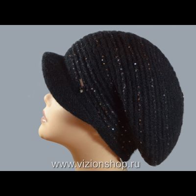 Женский вязаный итальянский берет с козырьком фото кепок Италии Vizio