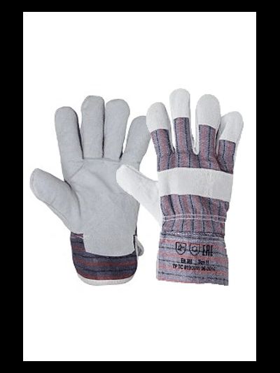 Перчатки АНГАРА - спилковые, комбинированные