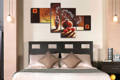 Модульная картина "Ваза с ветвями"