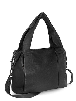 (АРТИКУЛ: 9681) СУМКА ЖЕНСКАЯ СРЕДНЕГО РАЗМЕРА, НАТУРАЛЬНАЯ КОЖА, ЧЕРНАЯ, ДВА ОТДЕЛЕНИЯ, С ПЛЕЧЕВЫМ РЕМНЕМ