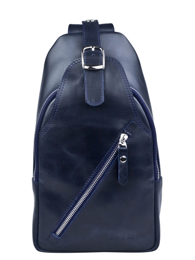 Кожаный кросс-боди рюкзак Crespino blue (арт. 3106-19)