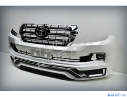 Бампер + губа MODELLISTA (V2) Toyota Land Cruiser 200 2007-2015 в стиле 2016+