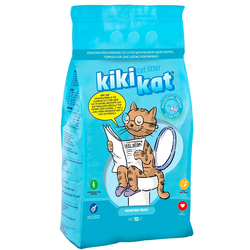 Наполнитель KikiKat Бентонитовый, комкующийся, Горная свежесть 10 л