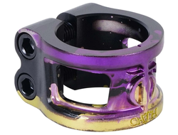 Купить зажим OATH CAGE V2 (BLACK/PURPLE/YELLOW) для трюковых самокатов в Иркутске