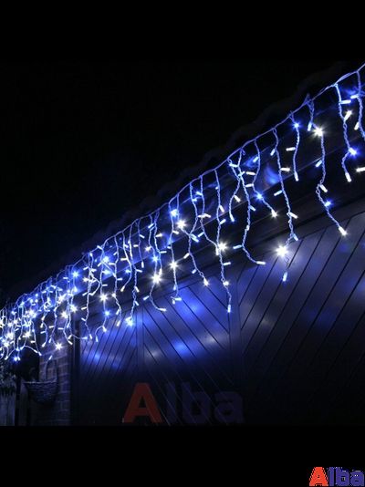 Бахрома 3*0.5 м СИНИЙ+БЕЛЫЙ, постоянное свечение IP 54