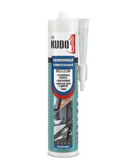 Герметик КУДО силиконовый универсальный белый 280 мл