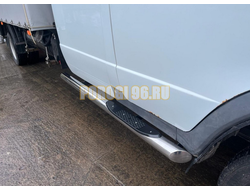 Пороги труба с проступью ПапаТюнинг для ГАЗель ГАЗ 27057