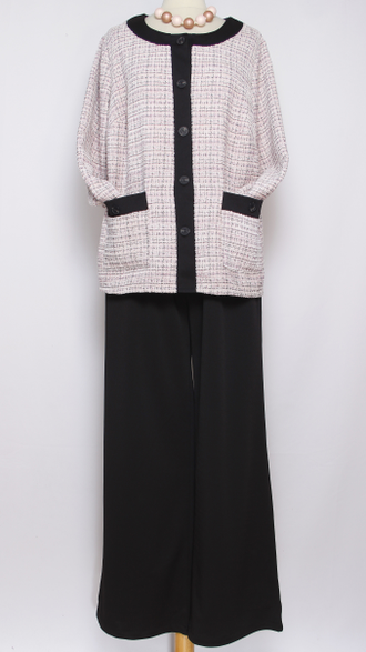 КОСТЮМ БРЮЧНЫЙ "Твид" чайная роза р.52,54,56