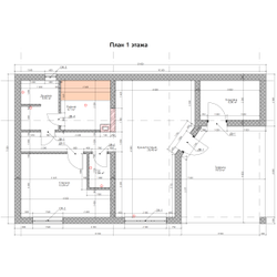 Одноэтажная баня с одной спальней 59м² (S93)