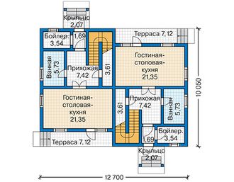 Каркасный дом, 2 этажа + мансарда, общая площадь: 324 кв.м