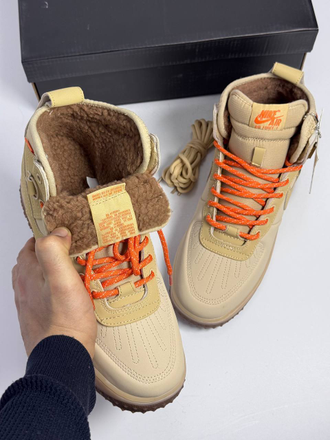 Nike Air Force 1 Duckboot Grain Starfish с мехом
