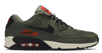 Nike Air Max 90 Хаки с белым, сетка