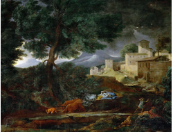 Картина обогреватель, репродукция Никола Пуссен Буря