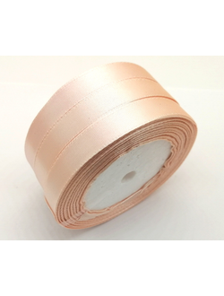 Лента атласная 12 мм, цвет светло кремовый  арт. 6