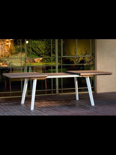 Стол Гармония раздвижной белый-капучино