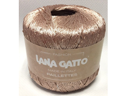 Пряжа Lana Gatto Paillettes (Лана Гатто Пайлеттес), цв.8933 розово-бежевый