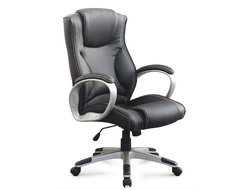 Кресло офисное Онтарио черная экокожа