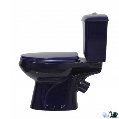 Унитаз-компакт Оскольская керамика Элисса Антивсплеск, синий, Стандарт (сиденье арматура УКЛАД)