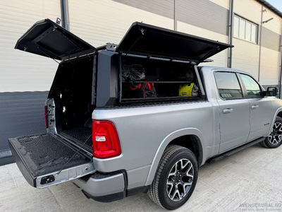 Кунг алюминиевый 3-дверный HAL со скрытой передней стойкой для RAM 1500 2018+ 5,7ft (короткий кузов)