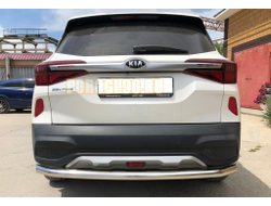 Защита заднего бампера d60 для Kia Seltos (2019-...)