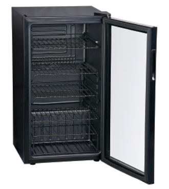 Шкаф холодильный со стеклом COOLEQ TBC-85 черный