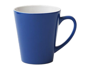 Kruzhka Hameleon Sinyaya Latte Konusnaya Menyaet Cvet Pri Nagrevanii H 10sm 330ml