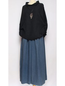 Рубашка "Вельвет хомут" чёрная