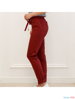 Брюки-слимы DOCLIKE SLIM DL233 Бордовые