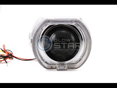 Бленда (маска) для линз 2.5 дюйма, F-Style с кольцом CREE (белый) 2 режима, 1шт