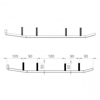 Коньки SPI A-04-0-4-642 (88-1840) для Yamaha VIKING 540 (2005-2016), APEX (2006-2013) и др. (8EN-F3731-01-00, 8EN-23731-00-00, 8EN-23731-01-00, 8GK-F3731-00-00, SMA-F3731-GK-00)