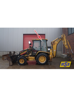Стекло заднее левое на Caterpillar 428d, Caterpillar 432d