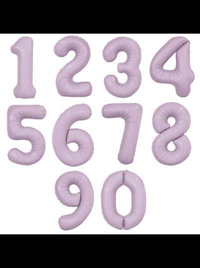 Фольгированная цифра с гелием "Орхидея" 104 см