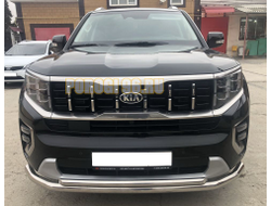 Защита переднего бампера двойная d60/42 для для Kia Mohave (2021-...)