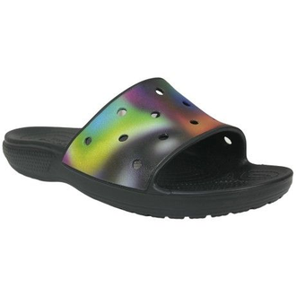 CROCS CLASSIC SLIDE TIE-DYE GRAPHICS ЧЕРНЫЕ