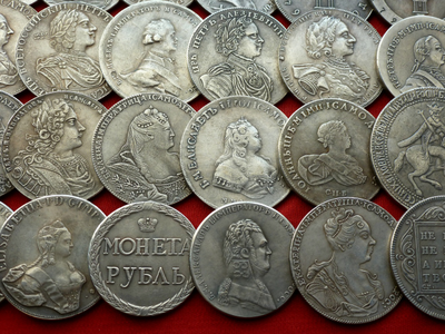 Полная коллекция царских рублей - 130 штук! Копии высшего качества!