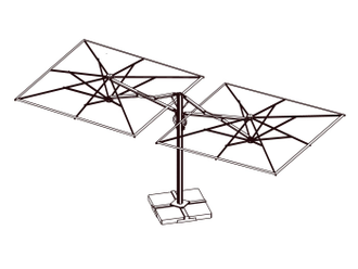 Зонт профессиональный двухкупольный Galaxia Dual T Timber