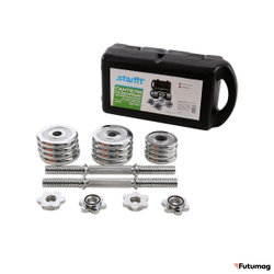 Гантели разборные DB-501, чугун/хромированная сталь, в чемодане, 2 шт, по 7,5 кг