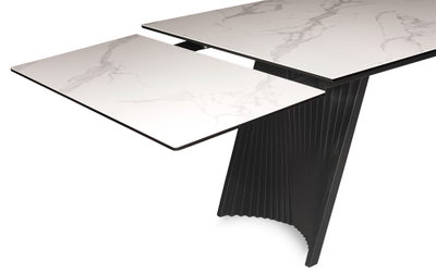 VIVALDI черный / керамика мрамор 200(+50+50)x100