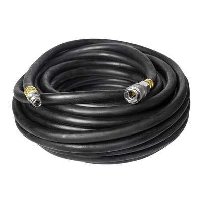 Резиновый маслостойкий воздушный шланг с фитингами Rapid, 20 бар, 12х6 мм, 15 м. AERO