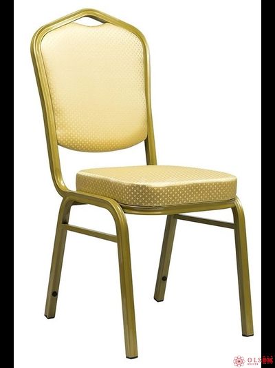 Стул банкетный Аякс 25 мм золото, бежевая корона