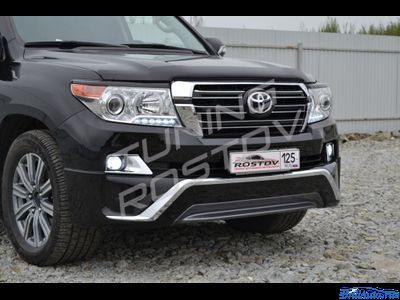 Бампер + губа MIDDLE EAST Toyota Land Cruiser 200 2007-2015 в стиле 2016+