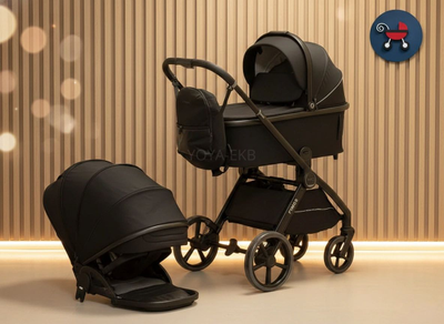 Детская коляска 3 в 1 Luxmom 999 Черный