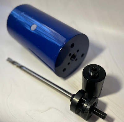 Коронка HSS диаметр 121 мм глубина 200 мм  + переходник на резьбу 1 1/4