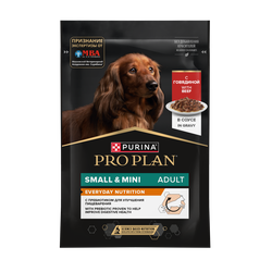 Pro Plan (Про План) Small&Mini влажный корм для взрослых собак мелких пород, Говядина в соусе 85 г