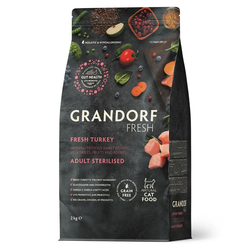Grandorf Fresh для стерилизованных кошек и кастрированных котов с индейкой и бататом, 2 кг