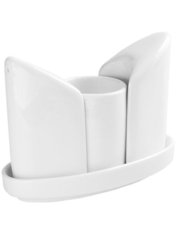 Набор для специй 3 предмета на подставке, фарфор, H=85, L=120, B=35 мм