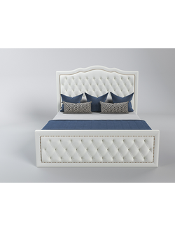 Современная дизайнерская кровать Ренессанс, мягкое высокое изголовье, катерная стяжка, фанера, усиленная металлом, с подъемным механизмом и бельевым ящиком