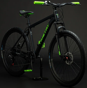 Велосипед TT322/ 7ск 27,5" Черный-зеленый рама 18,5"