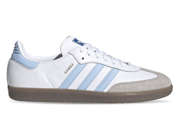 Adidas Samba White Blue (Экокожа) фото